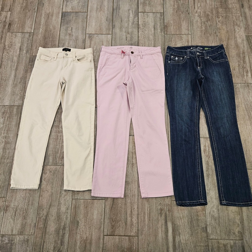 Womens Jeans Pants Bundle of 3 Size 4 Business Casual Preppy Pastel Denim